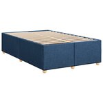 vidaXL Sommier à lattes de lit avec matelas Bleu 120x200 cm Tissu