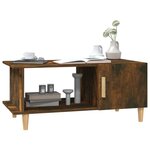 vidaXL Table basse chêne fumé 90x50x40 cm bois d'ingénierie