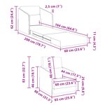 vidaXL Canapé-lit 2-en-1 Gris clair 65x80x83 cm Tissu