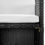 vidaXL Ensemble à manger d’extérieur 9 Pièces coussin Résine tressée Noir