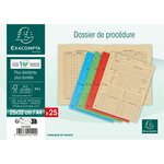 Paquet De 25 Dossiers De Procédure Carte Lustrée 25x32cm - Turquoise - X 5 - Exacompta