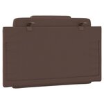 vidaXL Coussin de tête de lit marron 80 cm similicuir