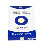 Étui de 100 fiches bristol uni non perforé 148x210mm Jaune EXACOMPTA