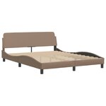 vidaXL Cadre de lit avec tête de lit Cappuccino 160x200 cm Similicuir