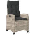 vidaXL Chaises inclinables jardin lot de 2 et coussins résine tressée