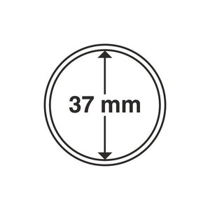 Capsules rondes 37mm pour monnaies de collection. Paquet - 10 capsules