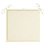 vidaXL Chaises à manger d'extérieur lot de 2 et coussins Acacia massif