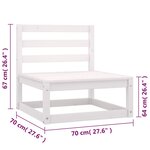 vidaXL Salon de jardin 8 Pièces avec coussins Bois de pin massif