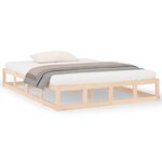 vidaXL Cadre de lit 160x200 cm Bois massif