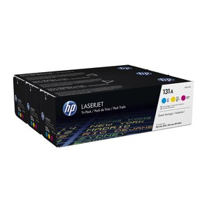 131A Toner authentique Pack 3 couleurs (U0SL1AM) - Cyan, Magenta, Jaune (paquet 3 unités)