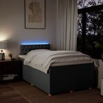 vidaXL Sommier à lattes de lit avec matelas Gris foncé 120x200cm Tissu