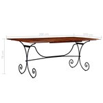 vidaXL Table de salle à manger Bois avec finition miel 200x100x76 cm