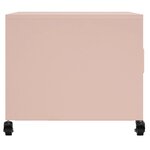 vidaXL Table basse rose 68x50x43 5 cm acier laminé à froid
