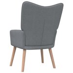 vidaXL Chaise de relaxation Gris clair Tissu