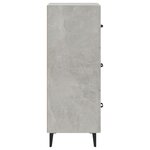 vidaXL Buffet Gris béton 34 5x34x90 cm Bois d'ingénierie