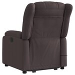 vidaXL Fauteuil inclinable de massage Marron foncé Tissu