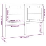 vidaXL Tête de lit Blanc 140 5x4x100 cm Bois massif de pin