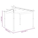 vidaXL Tonnelle de jardin avec toit rétractable 3x3 m Anthracite