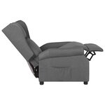 vidaXL Fauteuil inclinable Gris clair Tissu