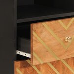 vidaXL Ensemble d'armoires de bain 4 Pièces marron noir bois de manguier