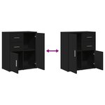 vidaXL Buffets 2 Pièces noir 60x31x70 cm bois d'ingénierie