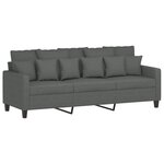 vidaXL Ensemble de canapés 4 Pièces coussins gris foncé tissu