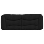 vidaXL Coussin de tête de lit noir 140 cm tissu
