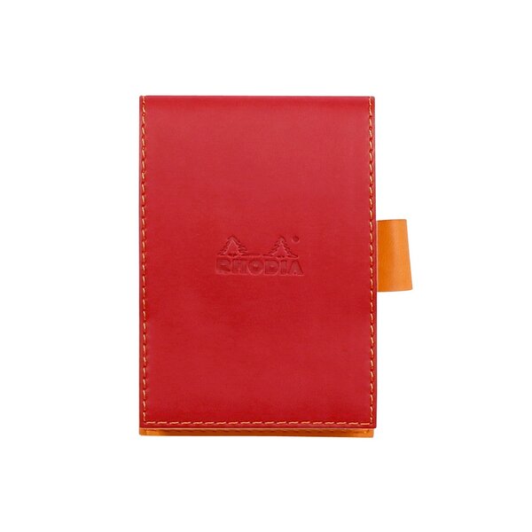Porte-bloc Simili Cuir 8.4 x 11.5 cm+ bloc N°11 - Coquelicot