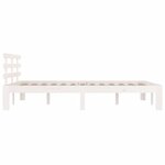 vidaXL Cadre de lit Blanc Bois massif 160x200 cm