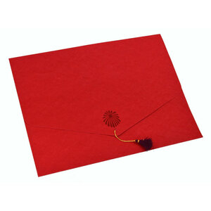 PAPERTREE MONSOON Lot de 5 Enveloppes A4 - Rouge