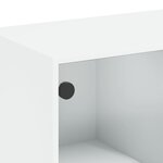 vidaXL Buffet haut avec portes blanc 68x37x109 cm bois d'ingénierie