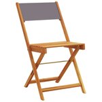 vidaXL Ensemble de bistro 3 Pièces anthracite tissu et bois massif