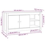 vidaXL Meuble TV Noir 103x36 5x52 cm Bois de pin massif