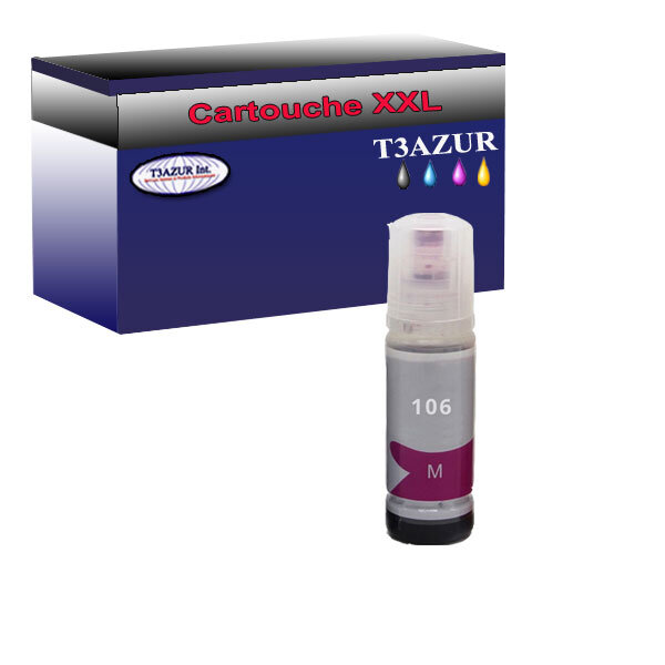 Cartouche Compatible pour Epson 106 (C13T00R340) Magenta - T3AZUR