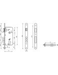 THIRARD - Boitier de serrure encastrable à cylindre pour porte d'entrée  axe 45mm  entraxe 85mm  bouts ronds  chrome