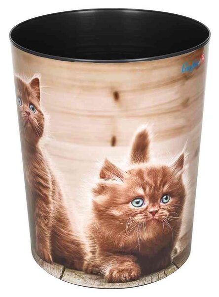 Corbeille à papier PP 13 Litres Chats Fouineurs LÄUFER