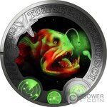 Pièce de monnaie en Cupronickel 3 Euro g 16 Millésime 2023 Luminous Marine Life DEEP SEA ANGLERFISH