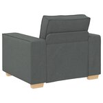 Canapé 3 pièces vidaXL avec coussins en tissu gris foncé