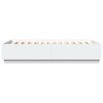 vidaXL Cadre de lit avec lumières LED blanc 140x200 cm bois ingénierie