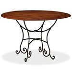 vidaXL Table de salle à manger Bois acacia avec finition miel 120x76cm