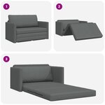 vidaXL Canapé Lit Sol 2-en-1 Gris Anthracite 124x71x78 cm Tissu