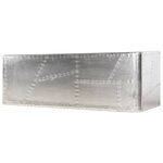 vidaXL Bureau style avion Argenté 112x50x76 cm Métal