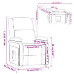 vidaXL Fauteuil inclinable Blanc Similicuir