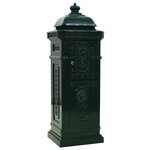 Boîte aux lettres à pilier aluminium vintage antirouille vert 02_0041555