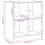 vidaXL Armoire latérale avec portes en verre blanc 68x37x75 5 cm
