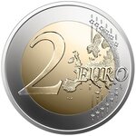 Pièce de monnaie 2 euro commémorative Lettonie 2023 BU – Un tournesol pour l’Ukraine