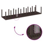 Ensemble de salle à manger de jardin de 17 pièces avec coussins marron poly rattan