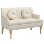 vidaXL Banc avec coussins lin 113x64 5x75 5 cm tissu