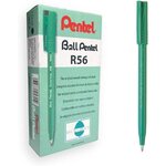 Stylo Roller Encre Ball Pentel R56 Pointe Fine Noir x 12 PENTEL