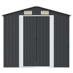vidaXL Abri de stockage pour jardin Anthracite Acier 204x132x186 cm